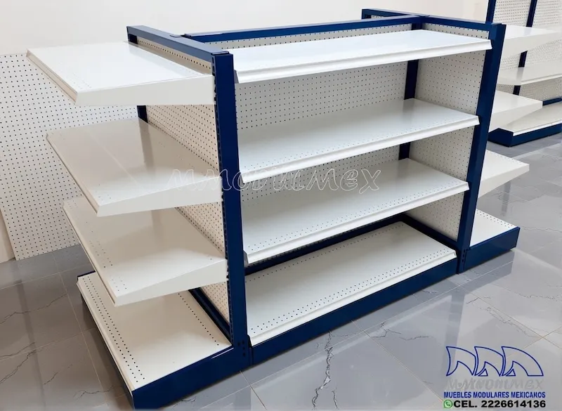 Góndola metálica azul