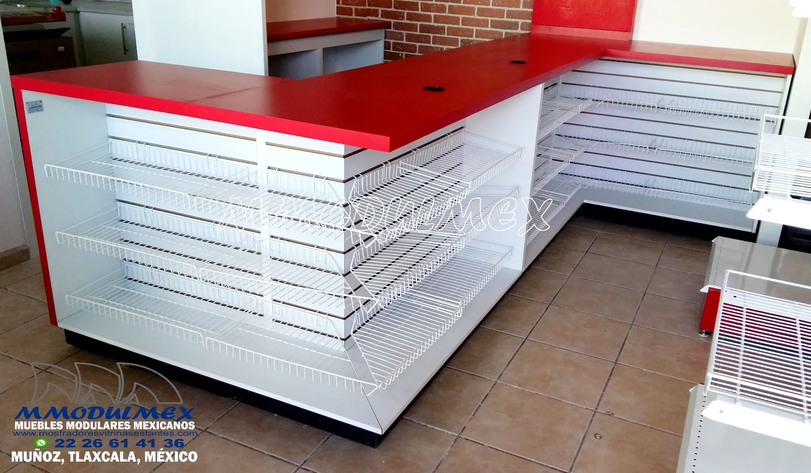 Mostrador diseñado para tienda